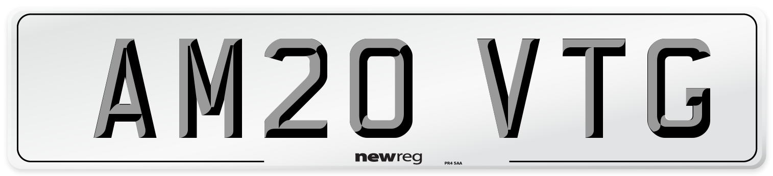 AM20 VTG Number Plate from New Reg